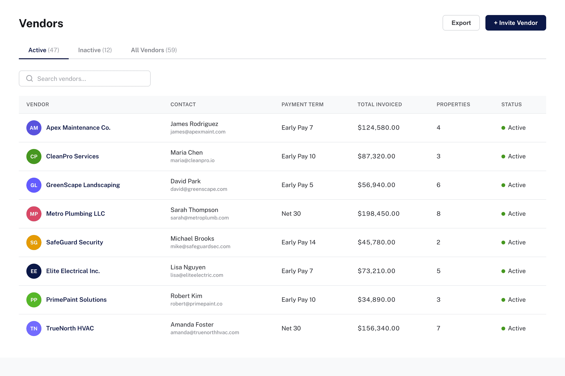 PayUp vendor self-service portal